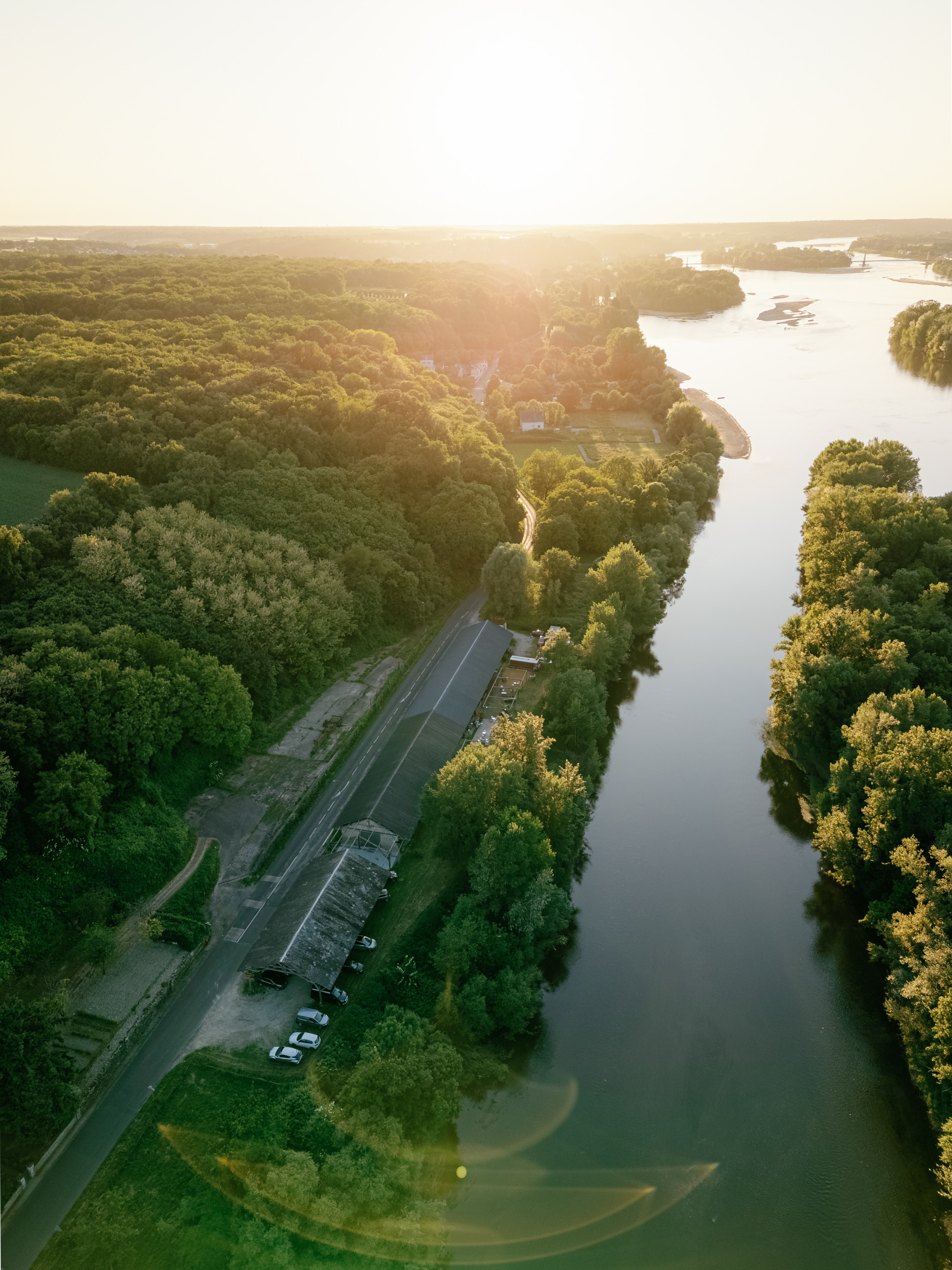 Vue aérienne bords de Loire